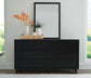 Danziar Queen Slat Headboard, Dresser, Mirror, Chest and Nightstand