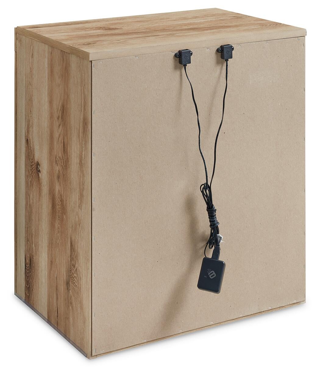 Hyanna Full Panel Bed with 1 Side Storage, Dresser, Mirror and Nightstand
