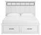 Ashbryn King Panel Storage Bed, Dresser, Mirror and Nightstand