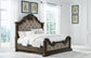 Maylee California King Upholstered Bed, Dresser, Mirror, Chest and Nightstand