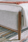 Lyncott Queen Upholstered Bed with Mirrored Dresser and Nightstand