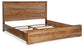 Dressonni California King Panel Bed with Mirrored Dresser