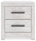 Cayboni King Panel Bed with Mirrored Dresser and Nightstand