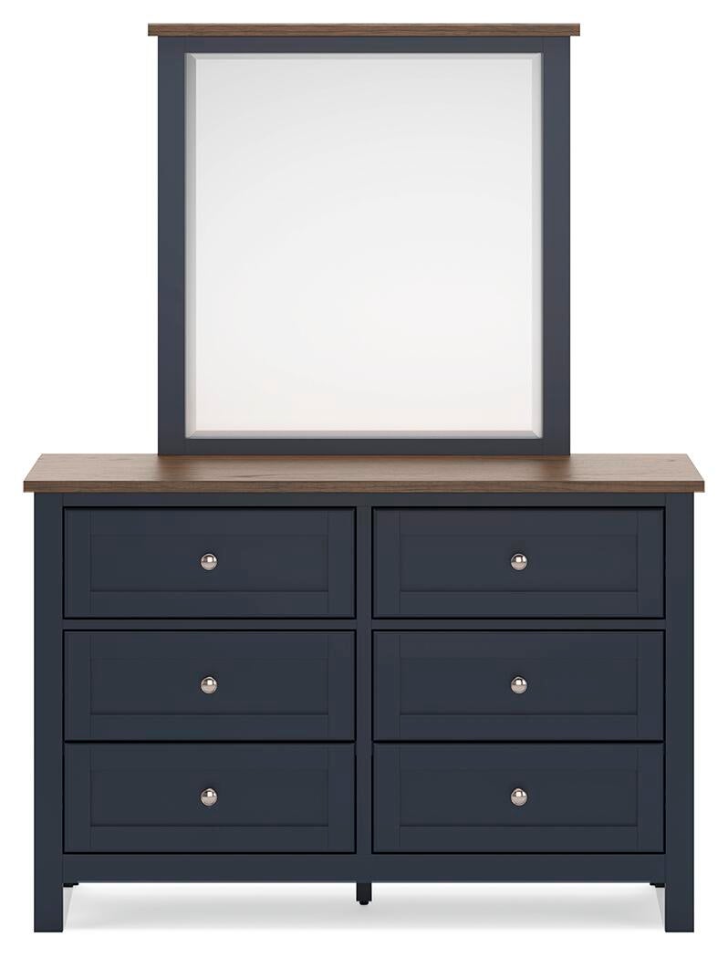 Landocken Full Panel Bed, Dresser and Mirror
