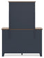 Landocken Full Panel Bed, Dresser and Mirror
