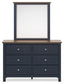 Landocken Twin Panel Headboard, Dresser, Mirror, Chest and Nightstand