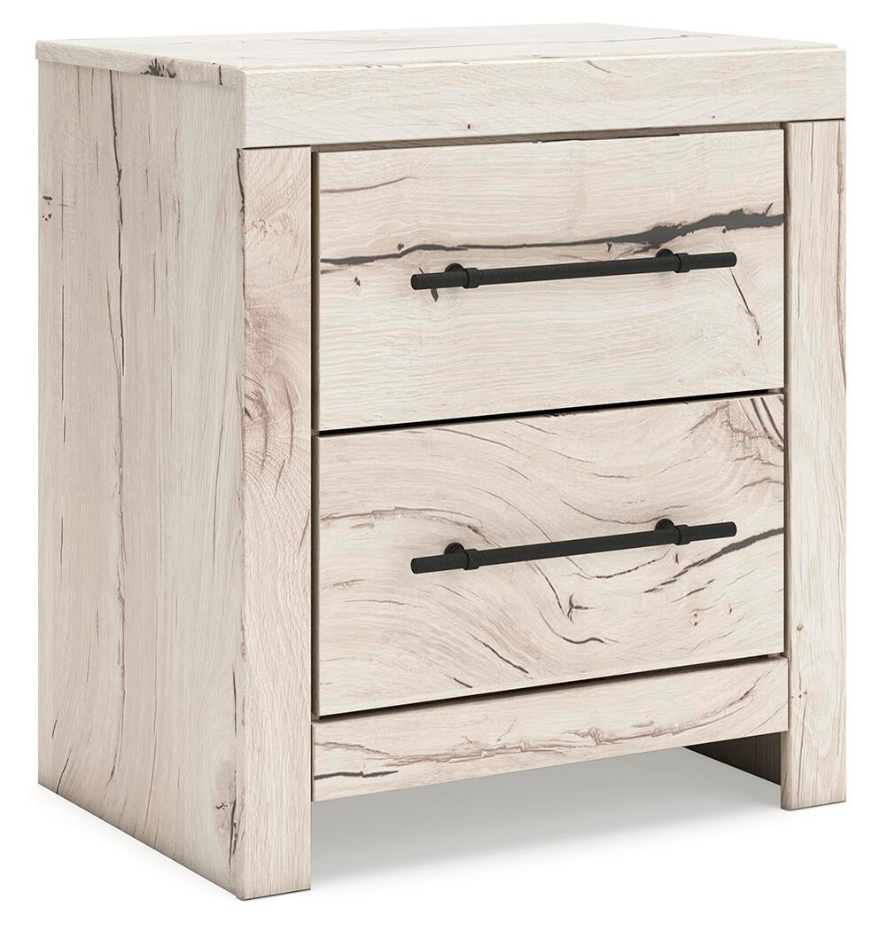 Lawroy King Panel Bed with Storage, Dresser, Mirror and Nightstand