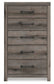 Graystorm Full Panel Bed with Storage, Dresser, Mirror, Chest and Nightstand