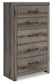 Graystorm Full Panel Bed with Storage, Dresser, Mirror, Chest and Nightstand