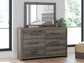 Graystorm Full Panel Bed with Storage, Dresser, Mirror, Chest and Nightstand