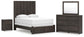 Fraluna Queen Panel Storage Bed, Dresser, Mirror and Nightstand
