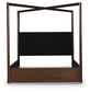Dilenno California King Canopy Bed with Mirrored Dresser