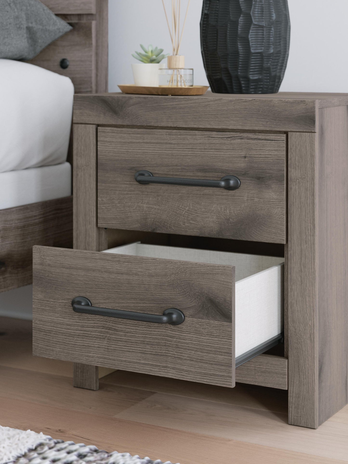 Graystorm Full Panel Bed, Dresser, Mirror and Nightstand
