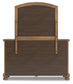Feddinger King Storage Sleigh Bed with Mirrored Dresser and Nightstand