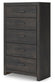 Hollivern King Panel Bed, Dresser, Mirror, Chest and Nightstand