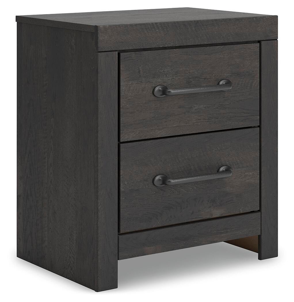 Hollivern King Panel Bed, Dresser, Mirror, Chest and Nightstand