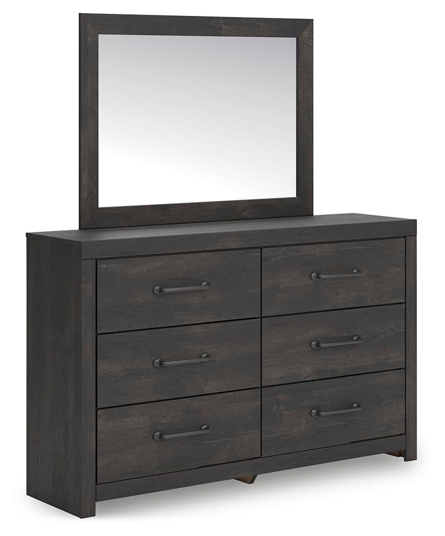 Hollivern Full Panel Storage Bed, Dresser and Mirror