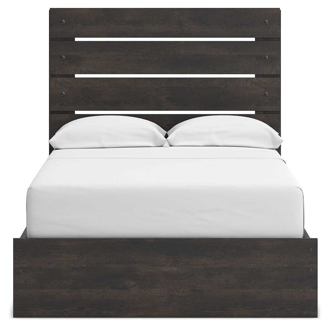 Hollivern Full Panel Storage Bed, Dresser and Mirror