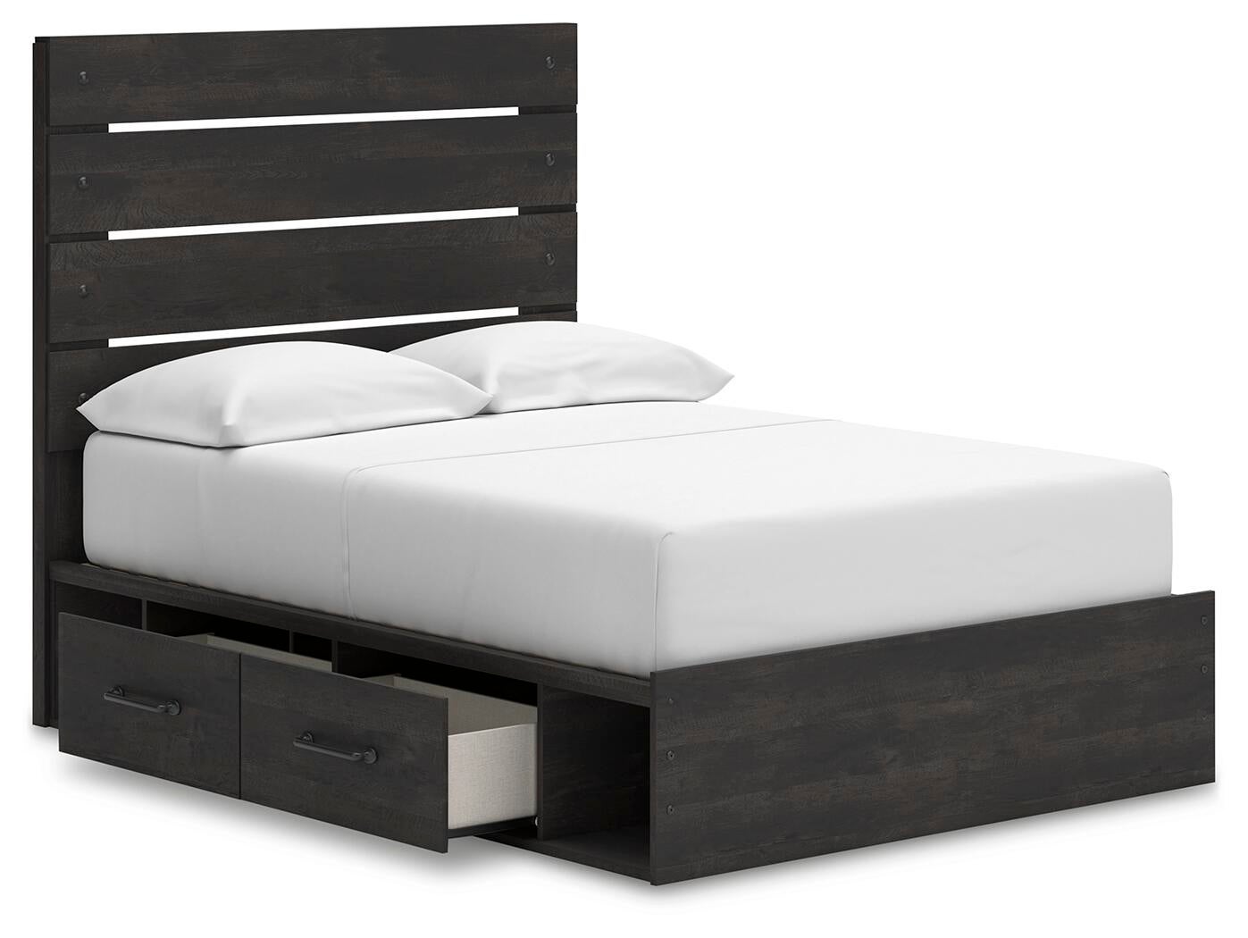 Hollivern Full Panel Storage Bed, Dresser and Mirror