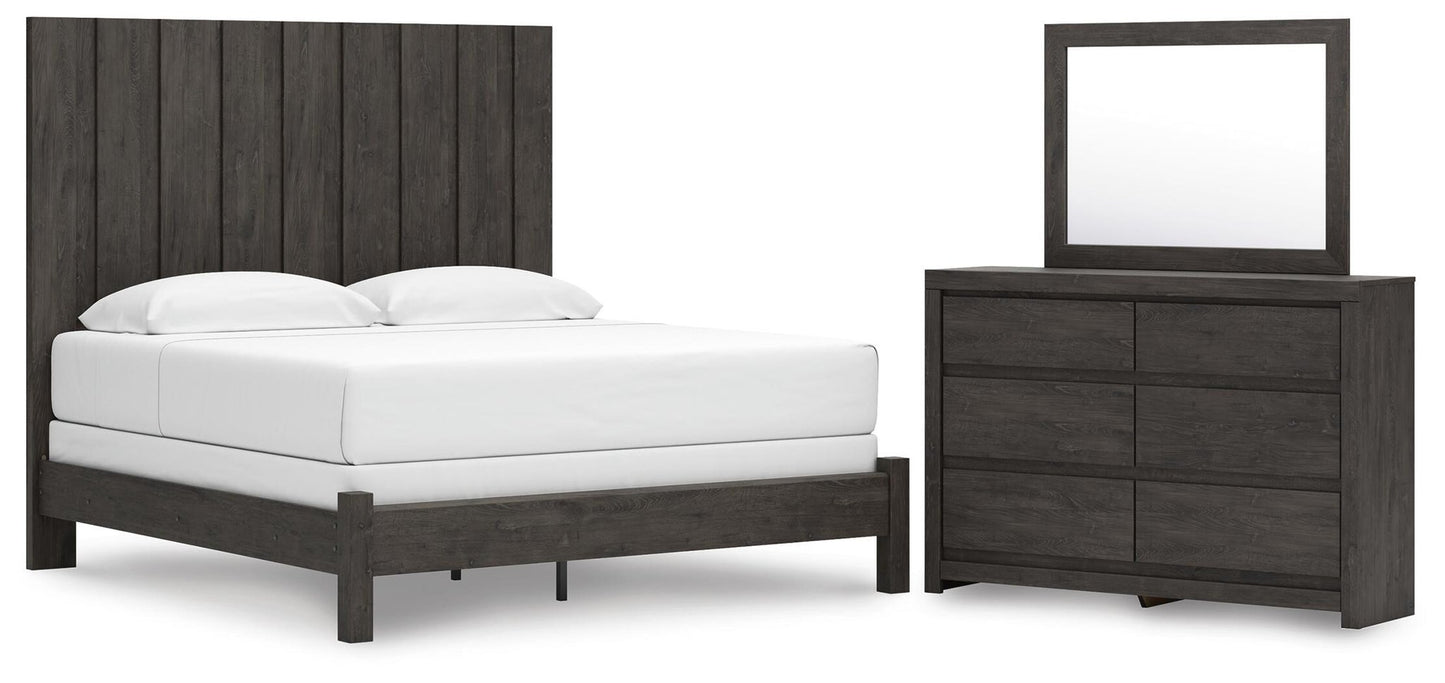 Fraluna King Panel Bed, Dresser and Mirror