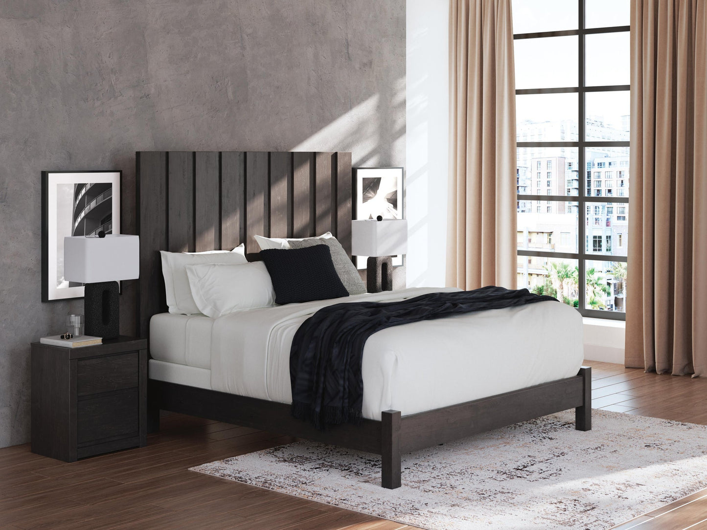 Fraluna King Panel Bed, Dresser and Mirror