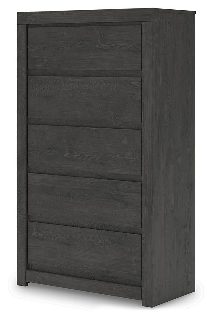 Fraluna Queen Panel Storage Bed, Dresser, Mirror, Chest and Nightstand