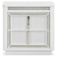 Chalanna California King Upholstered Storage Bed, Dresser, Mirror and Nightstand