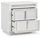 Chalanna California King Upholstered Storage Bed, Dresser, Mirror and Nightstand