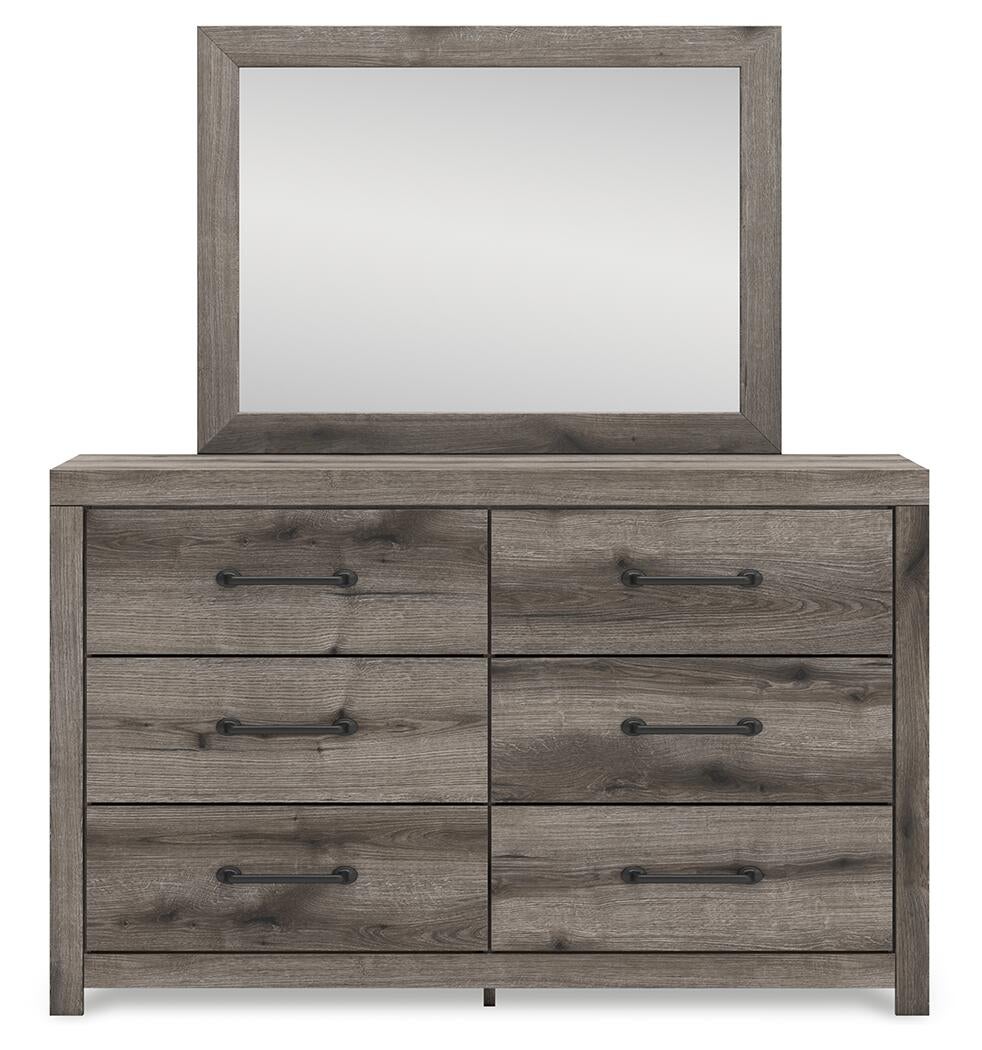 Graystorm Twin Panel Bed, Dresser and Mirror