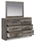 Graystorm Twin Panel Bed, Dresser and Mirror