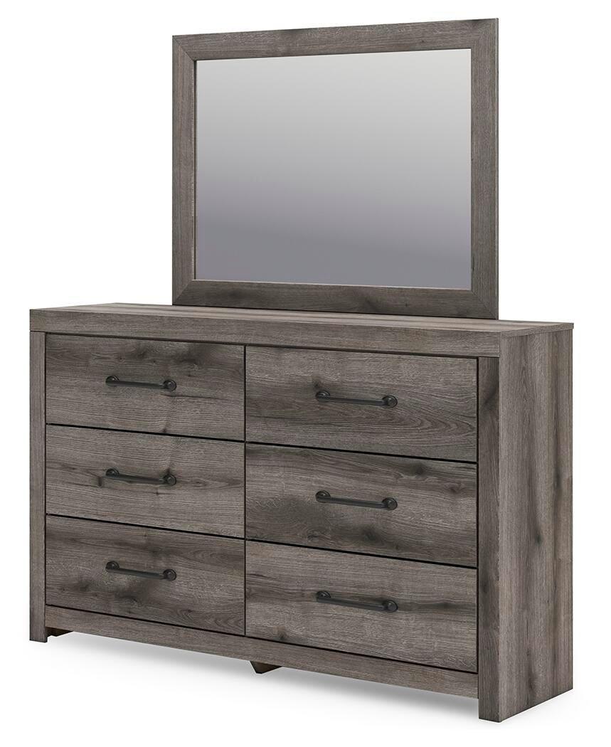 Graystorm Twin Panel Bed, Dresser and Mirror