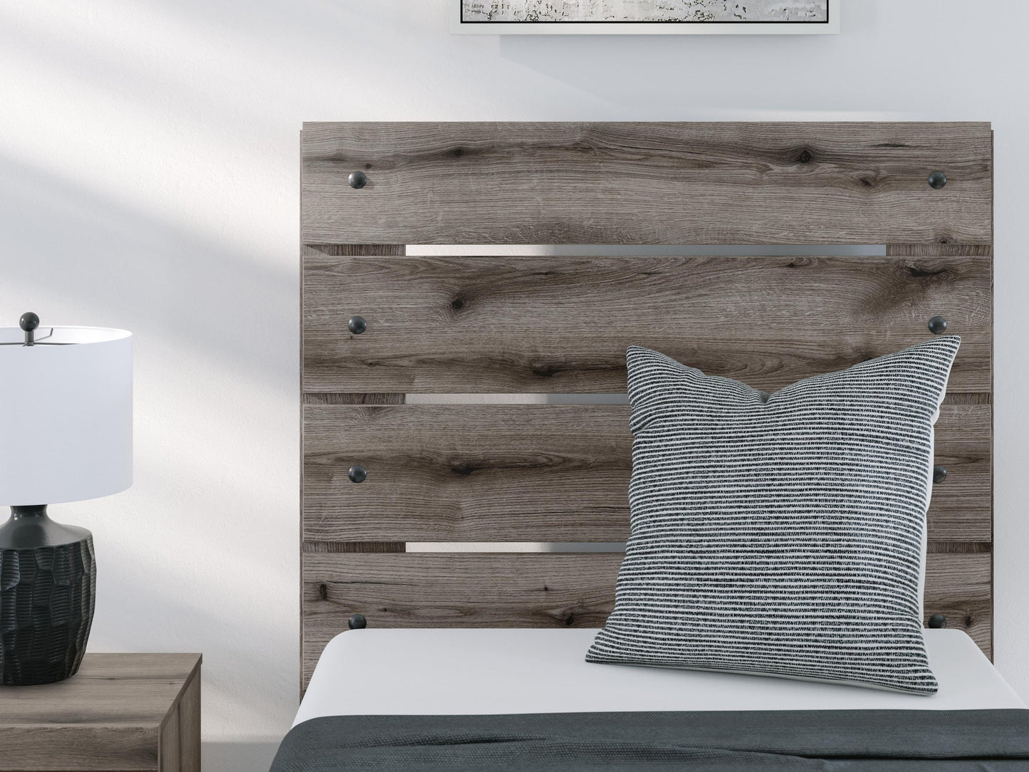 Graystorm Twin Panel Bed, Dresser and Mirror