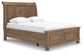 Feddinger Queen Storage Sleigh Bed with Mirrored Dresser and Nightstand