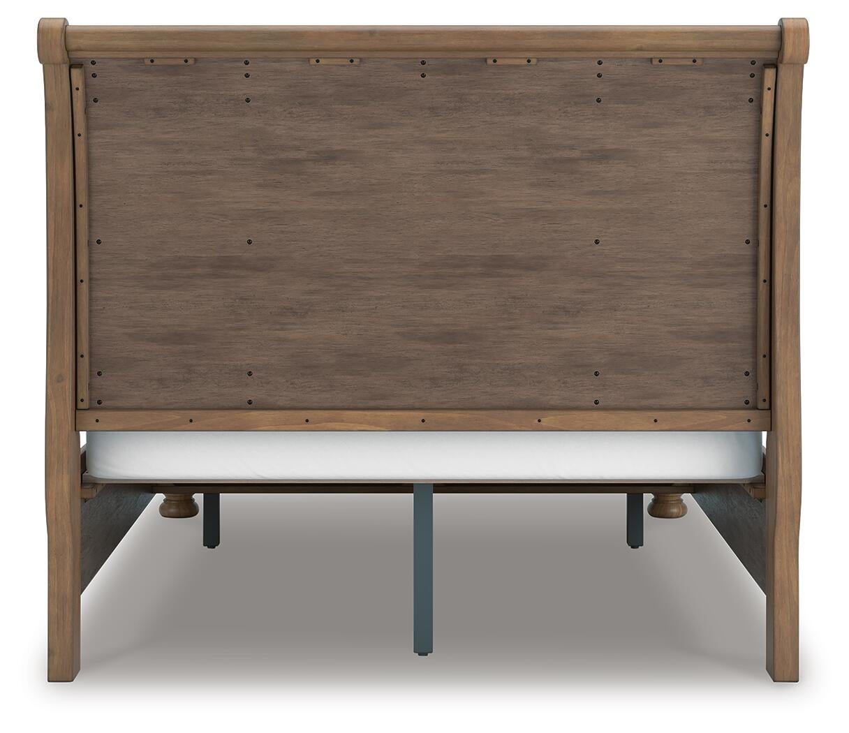 Feddinger Queen Storage Sleigh Bed with Mirrored Dresser and Nightstand