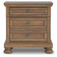 Feddinger Queen Storage Sleigh Bed with Mirrored Dresser and Nightstand