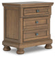 Feddinger Queen Storage Sleigh Bed with Mirrored Dresser and Nightstand