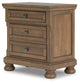 Feddinger Queen Storage Sleigh Bed with Mirrored Dresser and Nightstand