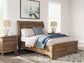 Feddinger Queen Storage Sleigh Bed with Mirrored Dresser and Nightstand