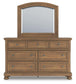 Feddinger King Panel Bed with Mirrored Dresser, Chest and Nightstand