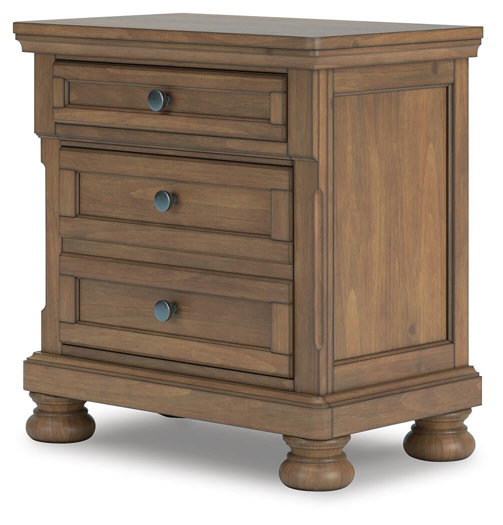 Feddinger King Panel Bed with Mirrored Dresser, Chest and Nightstand