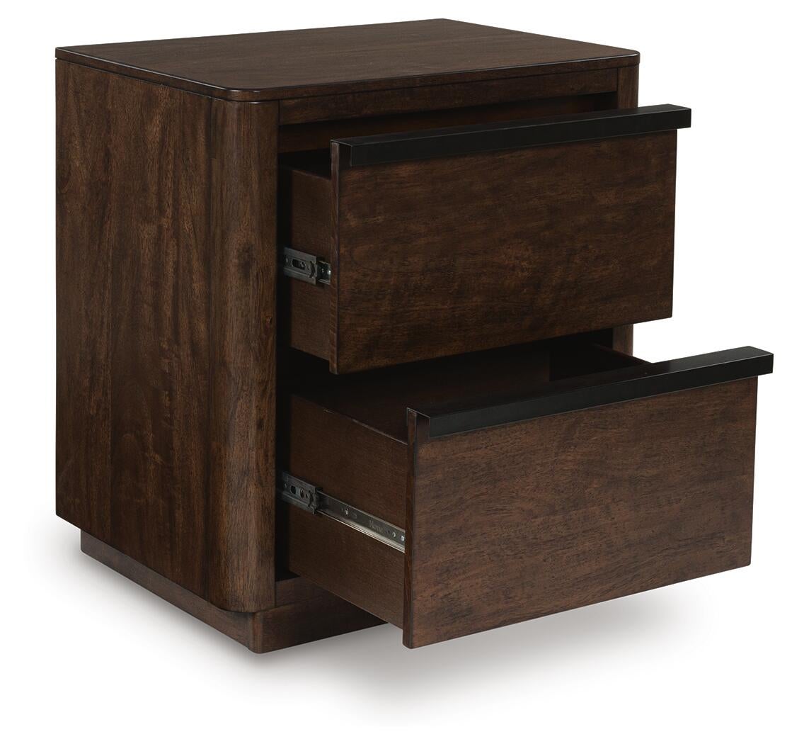 Dilenno Queen Canopy Bed with Mirrored Dresser and Nightstand