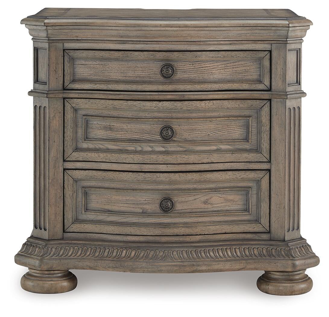 Ardenfield Queen Upholstered Sleigh Bed, Dresser, Mirror, Chest and Nightstand