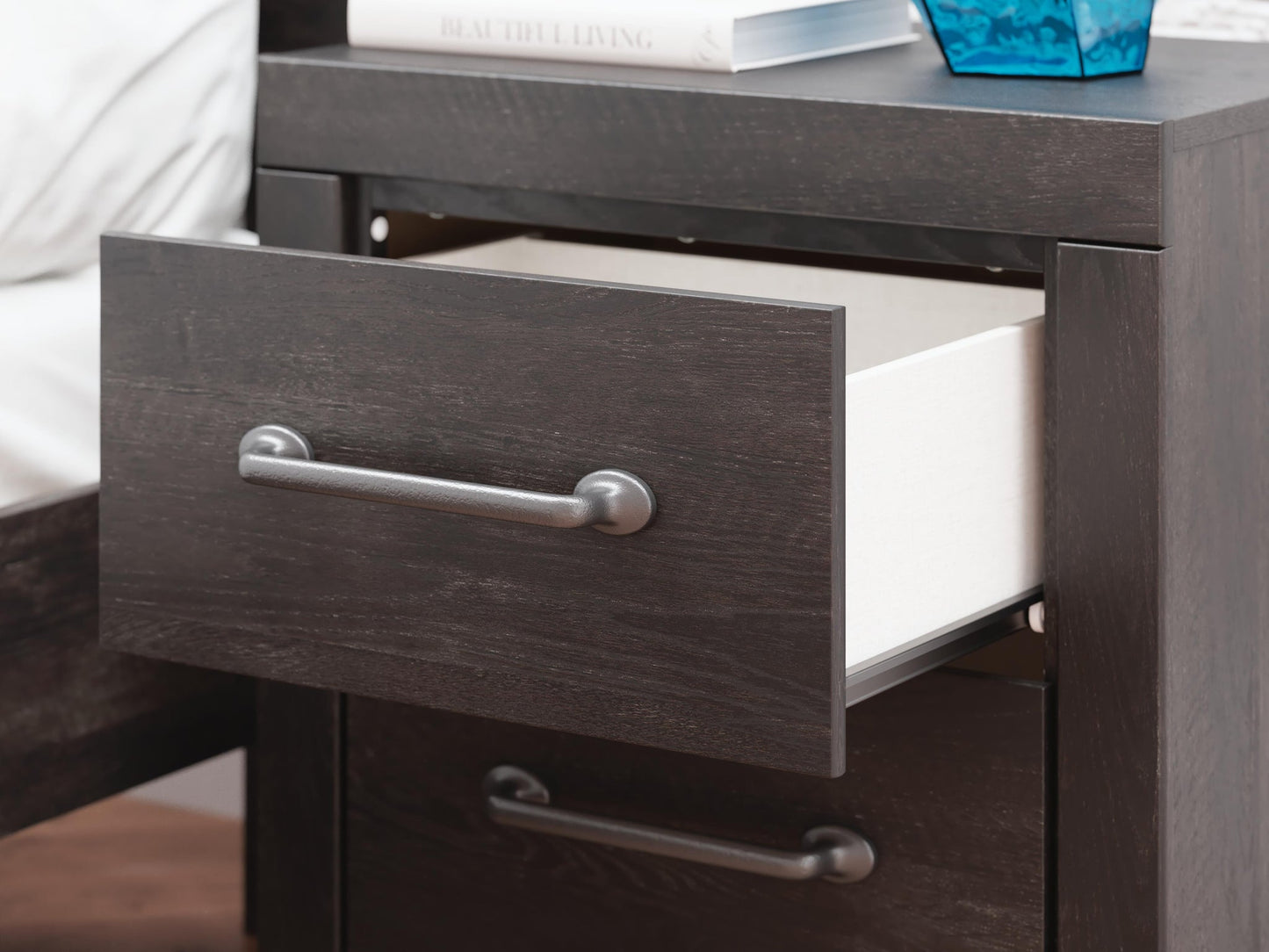 Hollivern Full Panel Bed with Storage, Dresser, Mirror, Chest and Nightstand
