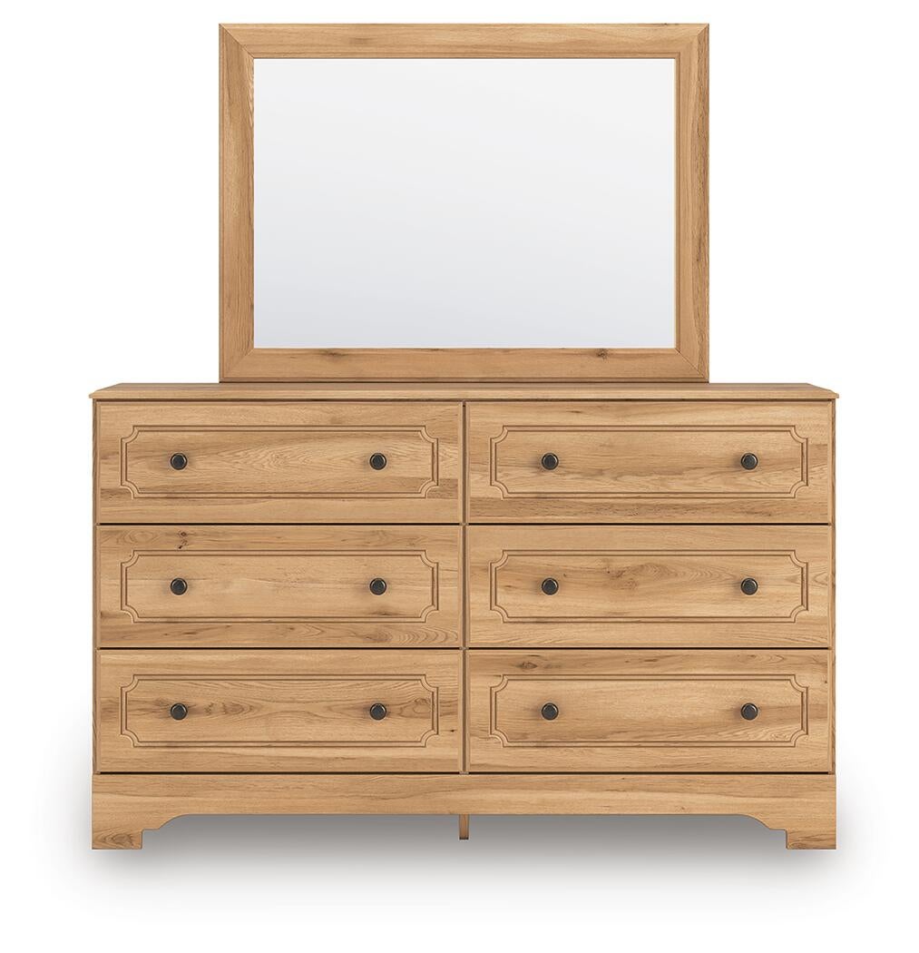 Aleaport Queen Panel Bed with Mirrored Dresser and Nightstand