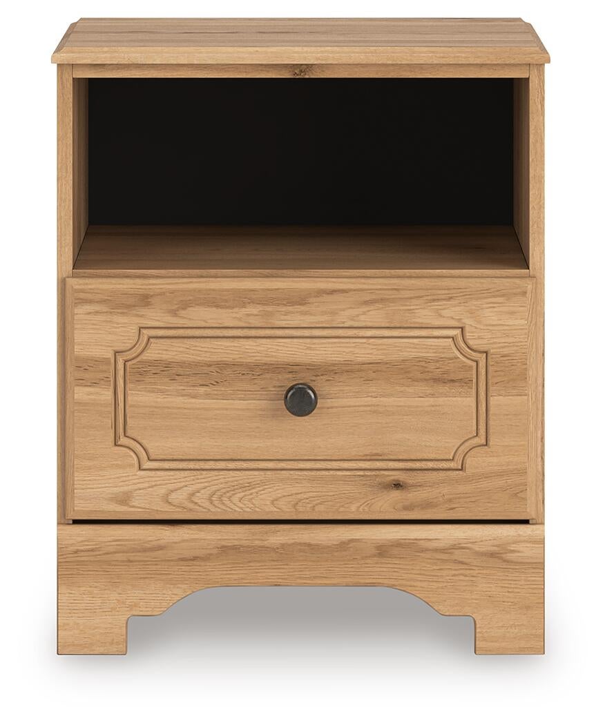 Aleaport Queen Panel Bed with Mirrored Dresser and Nightstand