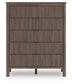 Pamytta King Upholstered Panel Platform Bed, Dresser, Mirror, Chest and Nightstand