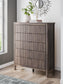 Pamytta King Upholstered Panel Platform Bed, Dresser, Mirror, Chest and Nightstand
