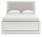Zuraleus Queen Upholstered Panel Bed, Dresser and Mirror