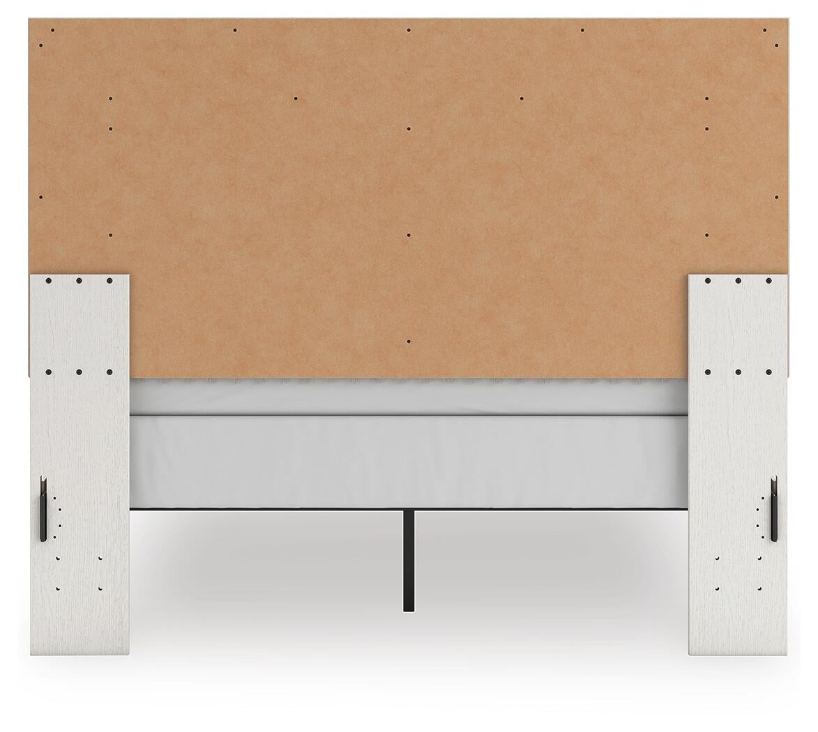 Zuraleus Queen Upholstered Panel Bed, Dresser and Mirror