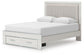 Zuraleus Queen Upholstered Panel Platform Storage Bed, Dresser and Mirror